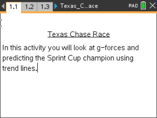 Texas Chase Activity 