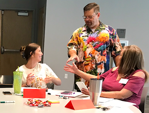 Presenter, Corey Boby, engaging with participants during the workshop.