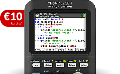 table image for TI-84 Plus CE-T Python Edition